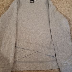 Puma crop sweater, XL, grey